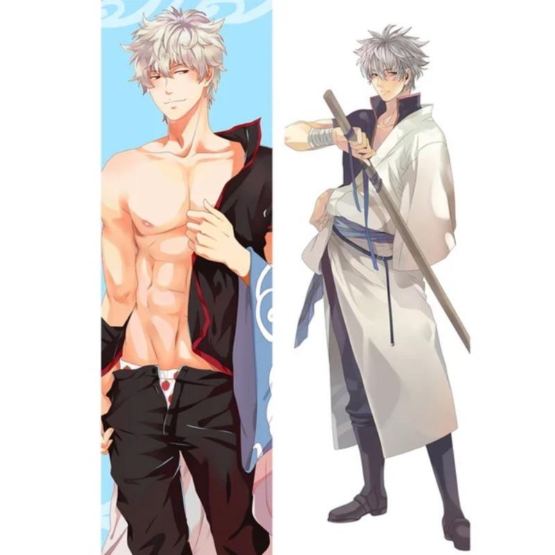 

Японское аниме GINTAMA Sakata Gintoki Dakimakura, крутая наволочка для мальчика, обнимающая наволочка для тела, длинная наволочка, подарок 34x100cm Peach Skin фиолетовый