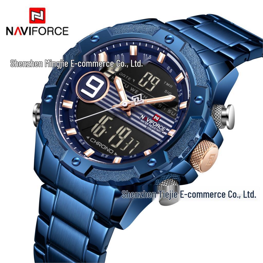 NAVIFORCE 9146 Lingxiang Men's Dual Display Sports & Fashion Watch