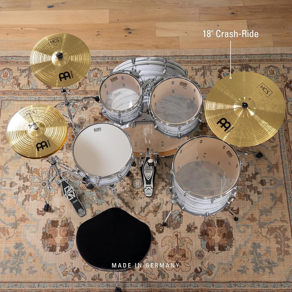 MEINL Cymbals HCS Series Crash Ride Cymbal, 18" Crash Ride, HCS18CR (Official Japanese Product)