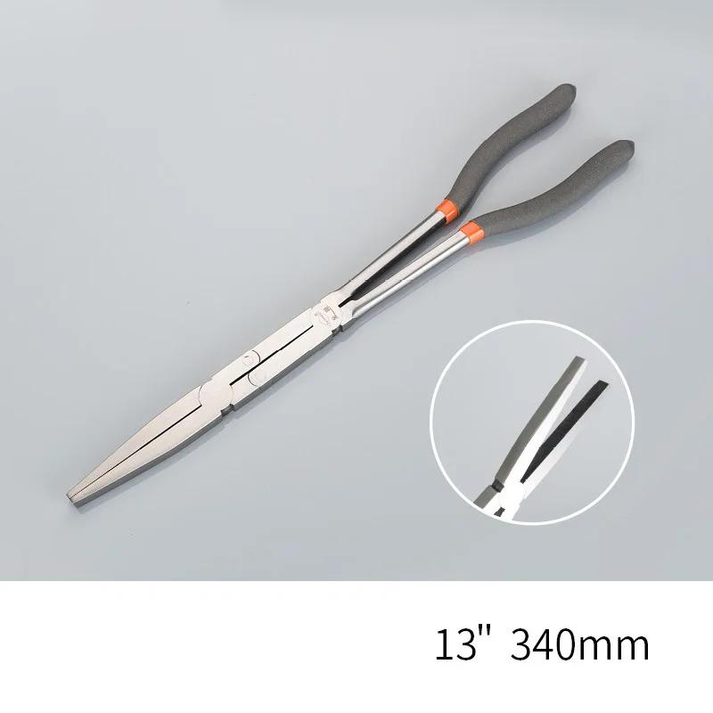13 In Clești Multifuncționali cu Vârf Ascuțit Clești Multi-articulați cu Mâner Lung Oțel Carbon Unelte de Reparații Pentru Industrie 45 90° Formă O