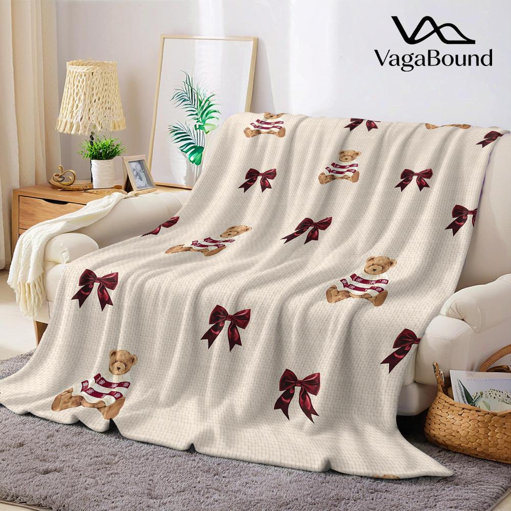 Jmg Household Supplies Unisex Cream Christmas Teddy Flannel Blanket Warm Soft Halloween Christmas Couch Warm Cozy Decorative Decor Gift For All Season