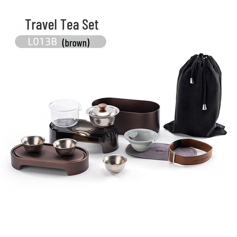 Pure Titanium Portable Travel Tea Set