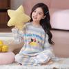 100% Cotton Girls Pajama Set Long Sleeve Round Neck Loose Fit Princess Style Kids Ages 8 Home Wear
