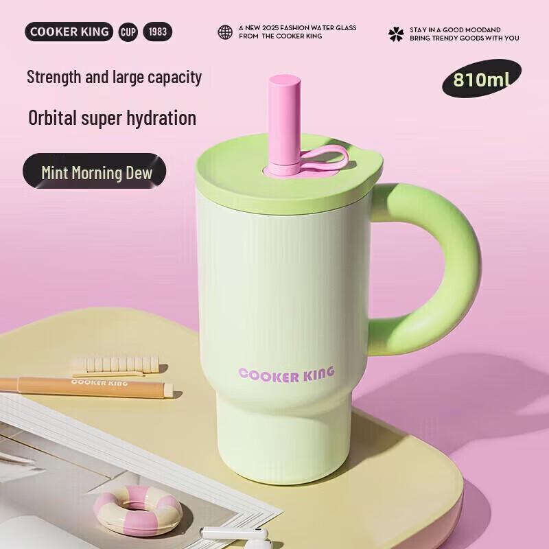 COOKER KING 316L Stainless Steel 810ml Insulated Tumbler with Straw