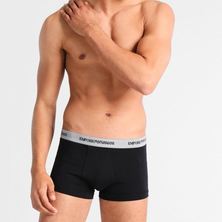 Emporio Armani Black Boxer Briefs Men' Stretch Trunk 3-Pack 111357-Cc717-00120