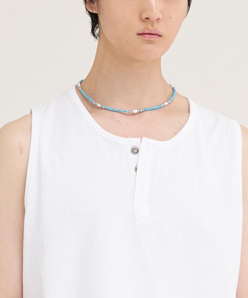 Akecii Azure Turquoise Bead Necklace