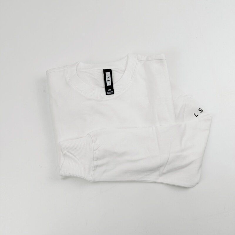 Spring and Autumn Style $70 Usd European and American Lskd Sports Crew Neck Long-Sleeve Men's Running Loose-Fit Plus-Size Fitness Elastic Sweatshirt