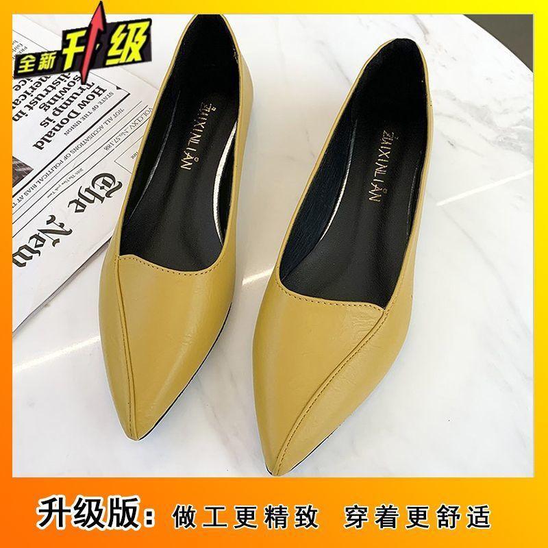 Internet celebrity single shoes women's 2025 spring and summer new pointed flat comfortable Doudou shoes Internet celebrity soft sole versatile wome
