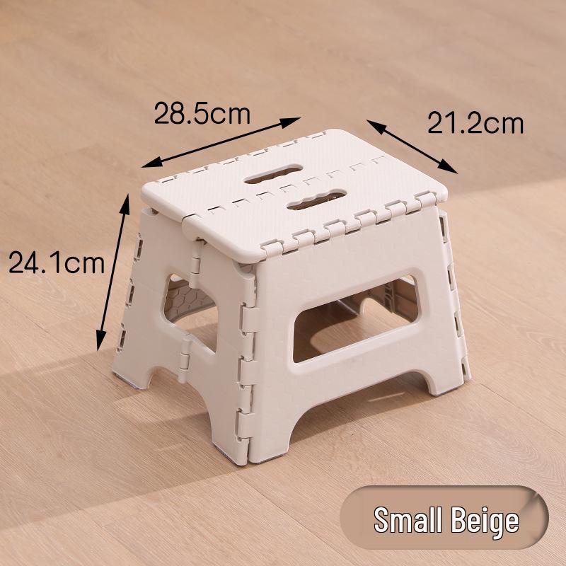 Portable Folding High Stool - Plastic Outdoor/Indoor Seat for Children, Camping, Fishing, Train Travel