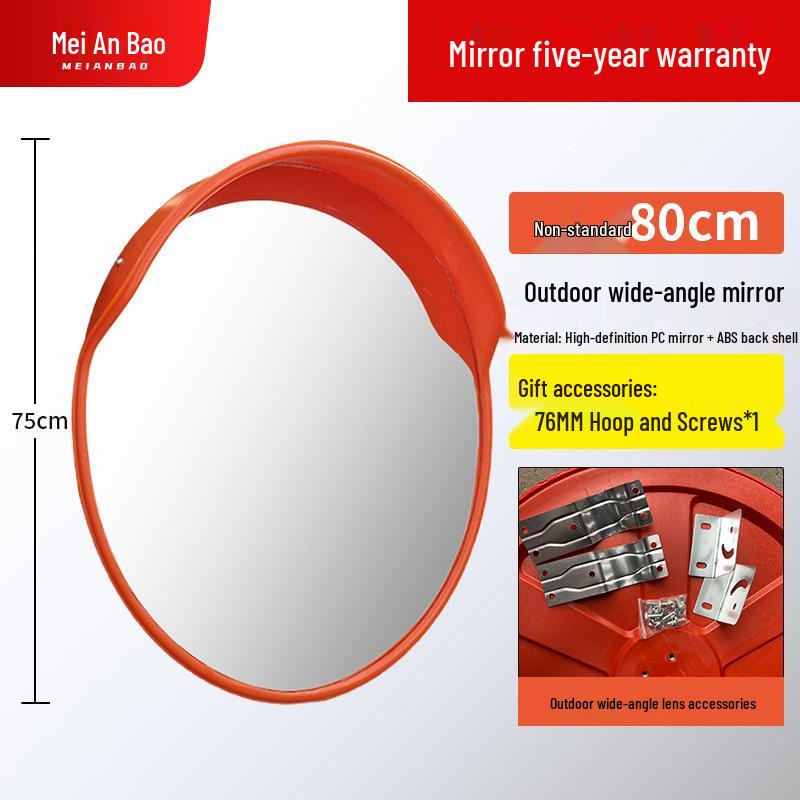 Wide-Angle Convex Traffic Mirror for Outdoor & Indoor Use, Anti-Theft, Garage & Road Safety