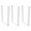 VidaXL Dining Table Legs In V-Shape, 3 Pieces, White, 70 X (72-73,3) Cm, Steel 4012661