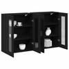Wall Cabinets 2 pcs Black Oak Effect 69.5 x 34 x 90 cm
