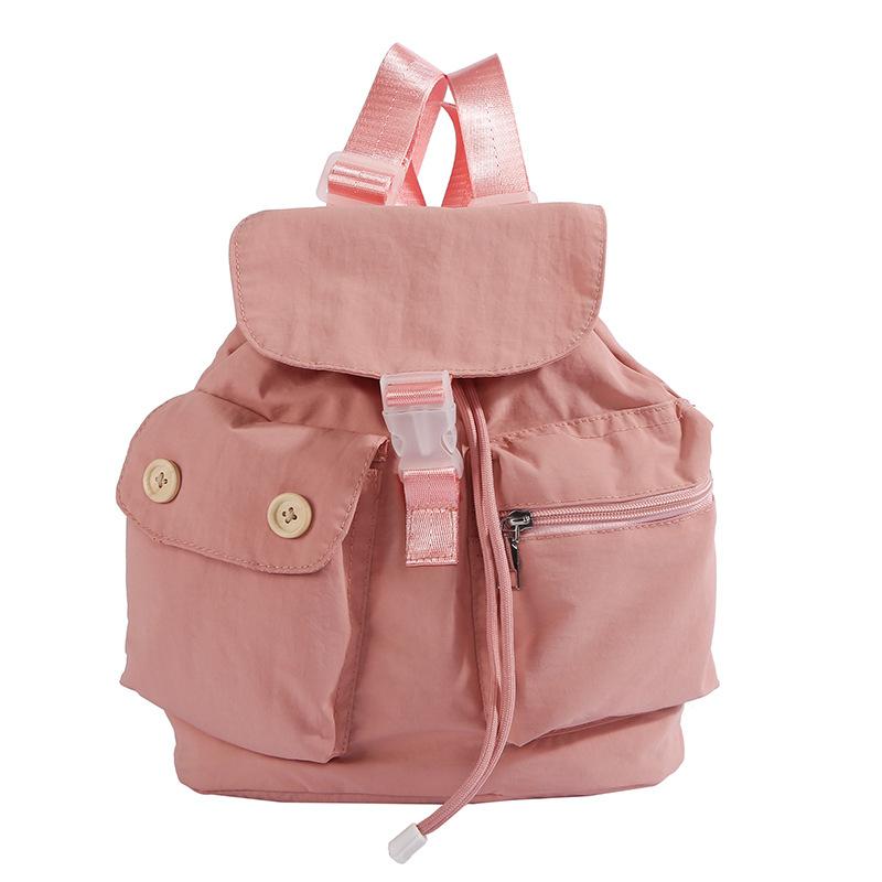 Korean-style niche design pocket butt backpack, college-style versatile student schoolbag, casual travel nyl backpack