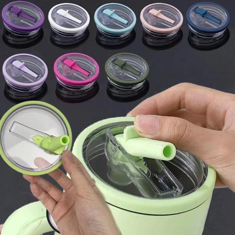 Náhradní víko 40 oz odklápěcí slámkové víčko vhodné pro pohárek nepropustný proti rozstřiku odolný proti rozstřiku Horní výměnný kryt pohárku pro opakované použití