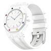 Compatible Swatch Royal Pop Watch Strap and Bezel Soft Resin Sweatproof Replacement Watch Strap Position [Tyqzor] Set, Band, Flexible, Durable,