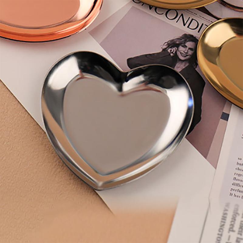 Nerezový kosmetický úložný podnos Nail Art Manikúrní talíř Pinzety Kleštičky Nádoba na pera Miska na umělé nehty Nástroje Kov