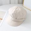 Casquette Béret Simple à Bord Doux pour Femme Printemps Été Chapeau Plissé Casquette Gavroche Visère Pare-Soleil Fine pour Voyage en Plein Air