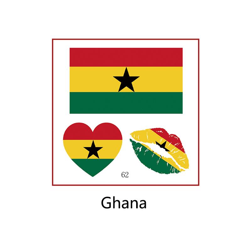 Football Sports Match National Flag Stickers Football Fans Cheer and Assist for Soccer Players,Face Arm Body Temporary Tattoos