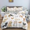 Three-Piece Dachshund Bedding Printing Cute Colorful Puppy Quilt Cover Home Textiles