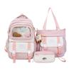 Schoolbag new schoolbag niche design high value three-piece set cute girl backpack large capacity junior high school student backpack