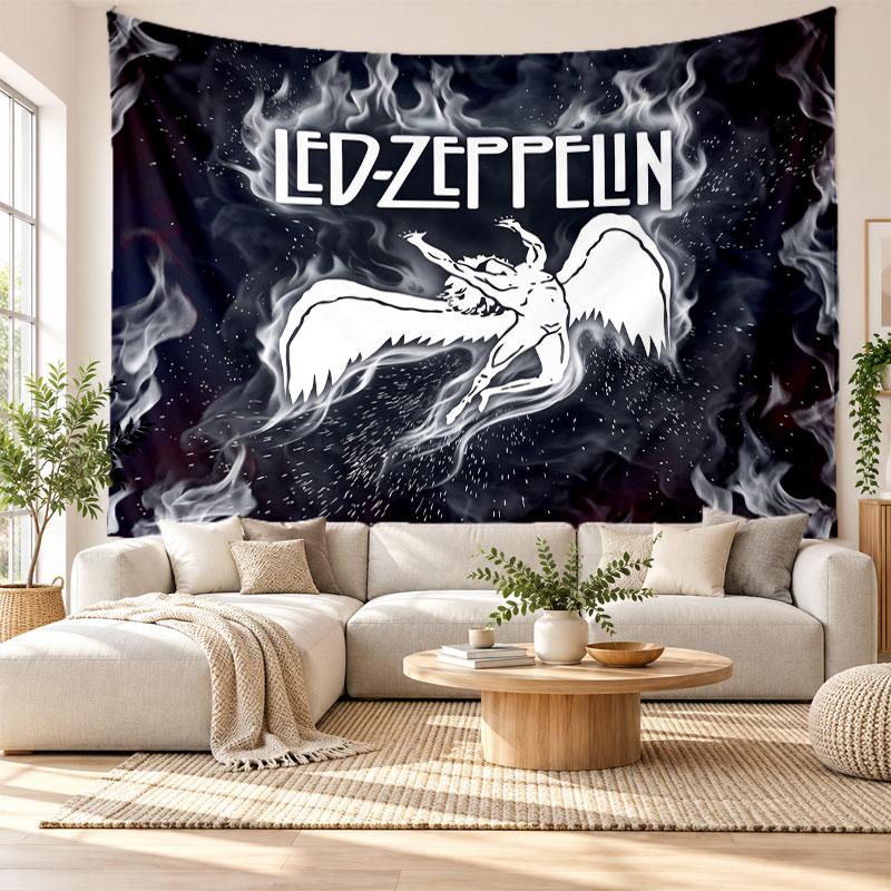 Led Zeppelin Wall Tapestry, Soft Fabric Wall Hanging, Decorative Backdrop For Bedroom Home Wall Art
