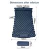 Double Sleeping Pad Outdoor Camping Self-Inflating Mat Sleeping Mattress with Pillow for Hiking 2 Persons Travel Bed Air Mat