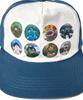 YESEYESEE Kidding Heads Cap Blue
