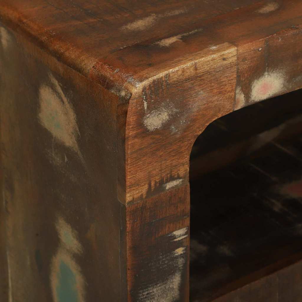 TV Cabinet Multicolored 80 X 32 X 36 Cm Solid Reclaimed Wood