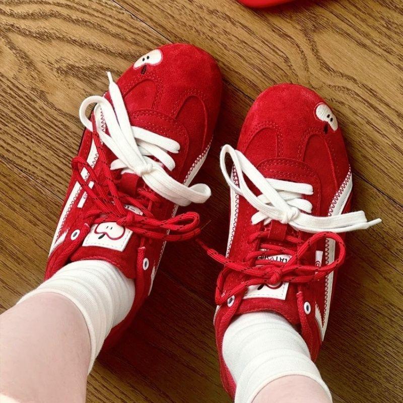 Niche pink women's shoes sweet and versatile new shoes flat commute leisure sports