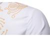 Men's Gold Foil Print Long Sleeve Middle Eastern Style Shirt (European Size, 2023)