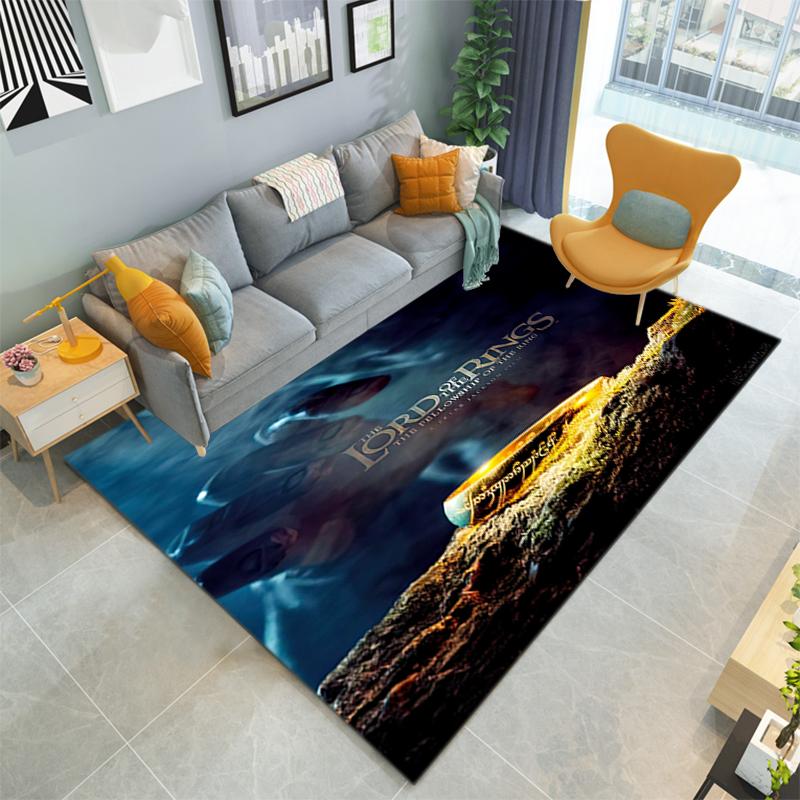 1PC Lord of the Rings Print Rug - home decoration Carpet For Living Room Bedroom Flooring Computer Chair Area Rug