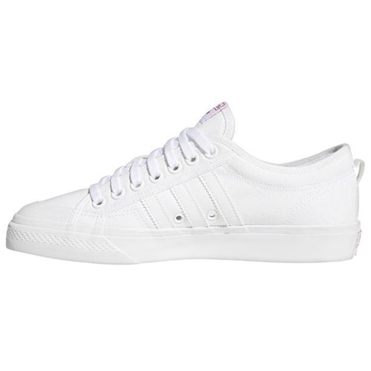 Adidas Originals Nizza Trefoil Casual Slip-Resistant Lightweight Low-Top Skate Shoes Women Sneakers White Red FX8345
