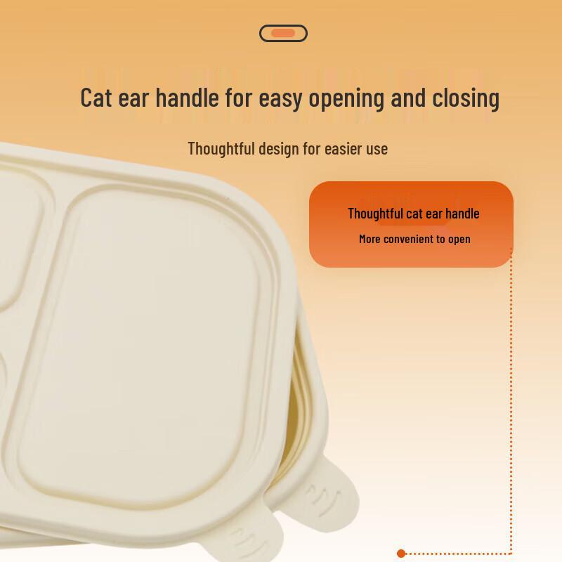 Corn Starch Biodegradable Four-Compartment Lunch Box