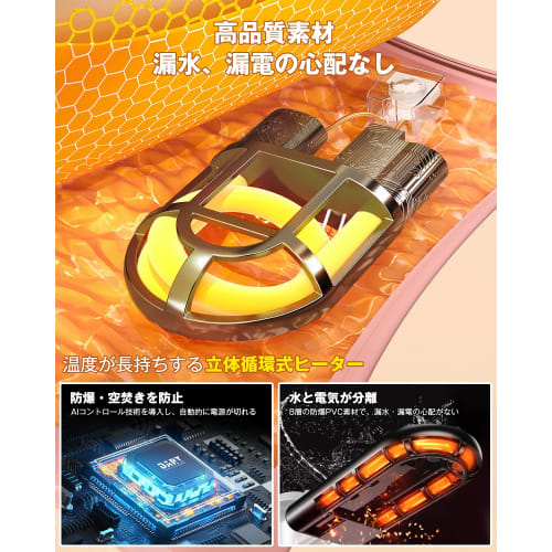 [New for Winter 2025] YUSIDO Rechargeable Electric Hot Water Bottle with Heat Storage, Keeps Warm for 4-12 Hours, Energy-Saving, Explosion-Proof Charg