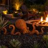 Rust-mottled Octopus Ornament Rust Patina Giant Squid Garden Sculpture, Handmade Metal Statue for Beachfront Villa Decoration Outdoor Lawn, Patio, and