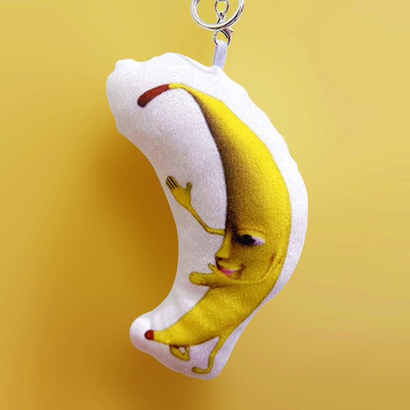 Adorable Banana Plush Toy Keychain With Soft Crystal Fabric And Voice Feature