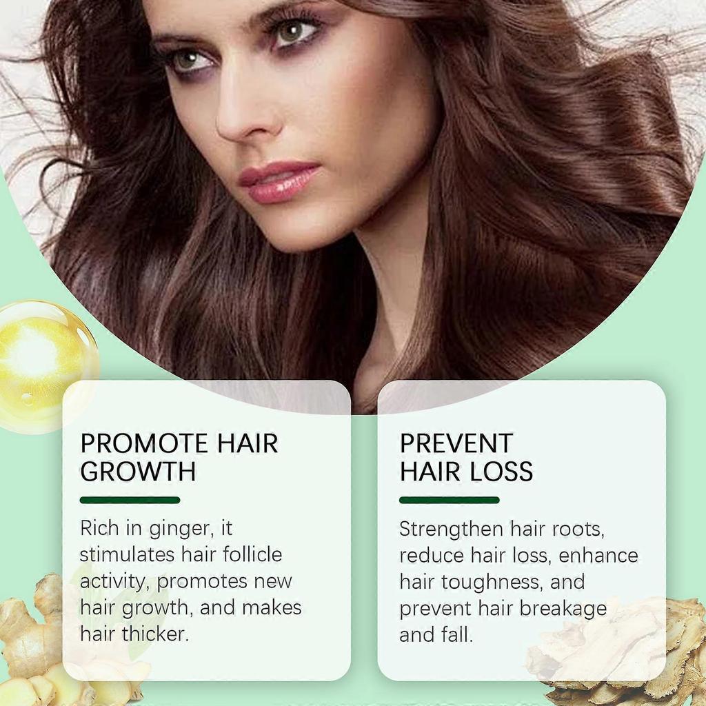 Hoegoa Ginger Hair Care Essential Oil - Gentle Herbal Ginger Formula To Nourish Hair, Making It Smooth And Beautiful