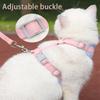 Cat Harness Leash Set Adjustable Puppy Harness Vest Escape Proof Set for Small Dogs Cats Breathable Durable Kitten Harnesses