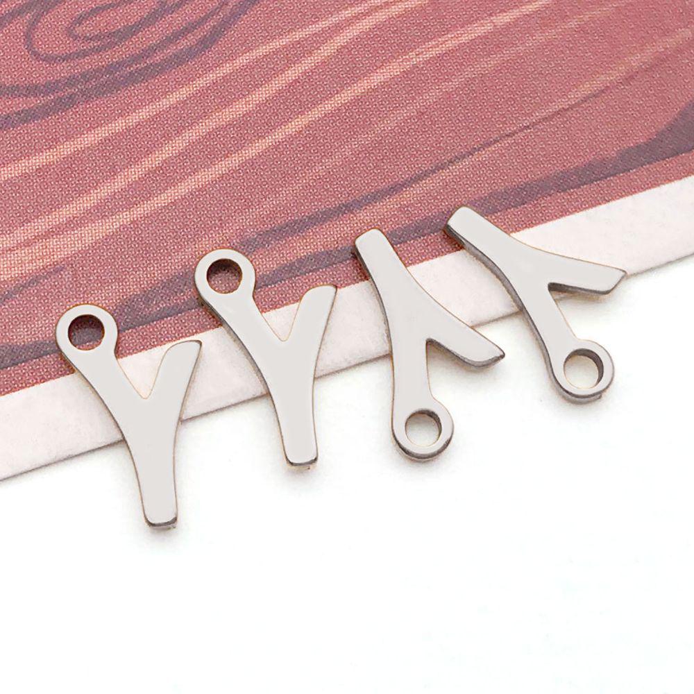 Stainless Steel 26 English Letter Pendant Charm for DIY Bracelets and Necklaces