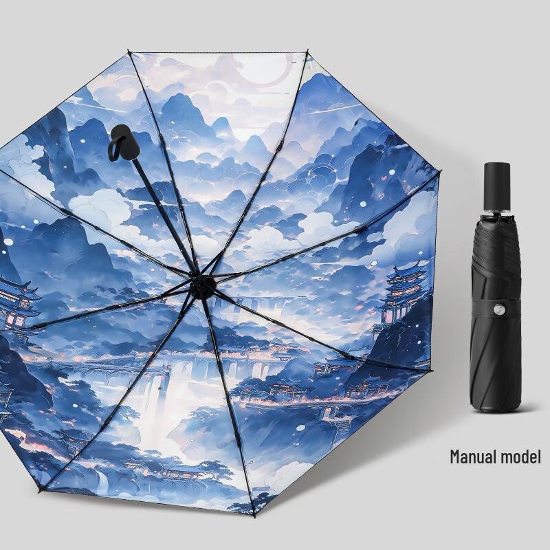 Nanqiao Ancient Style Automatic Three-Fold Sun Umbrella