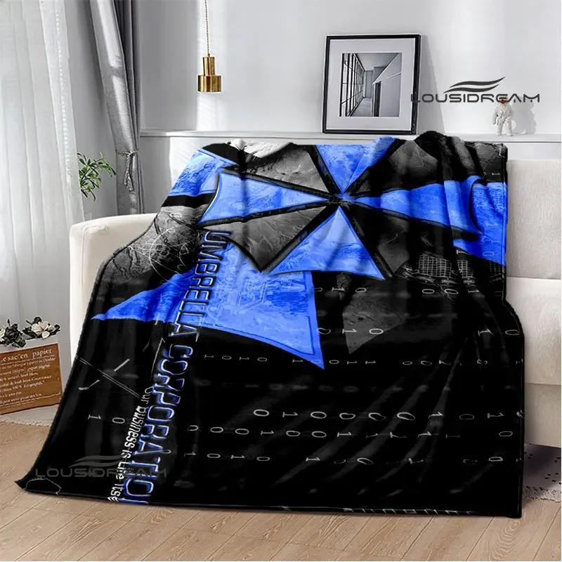 Biochemical Umbrella Printed Blanket Kids Warm Blanket Flannel Soft and Comfortable Blanket Home Travel Bedding Gift