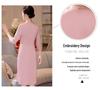 Pink A-Line Seven-Sleeve Mother-in-law Spring Wedding Dress 2024 - Slimming & Tummy Concealing