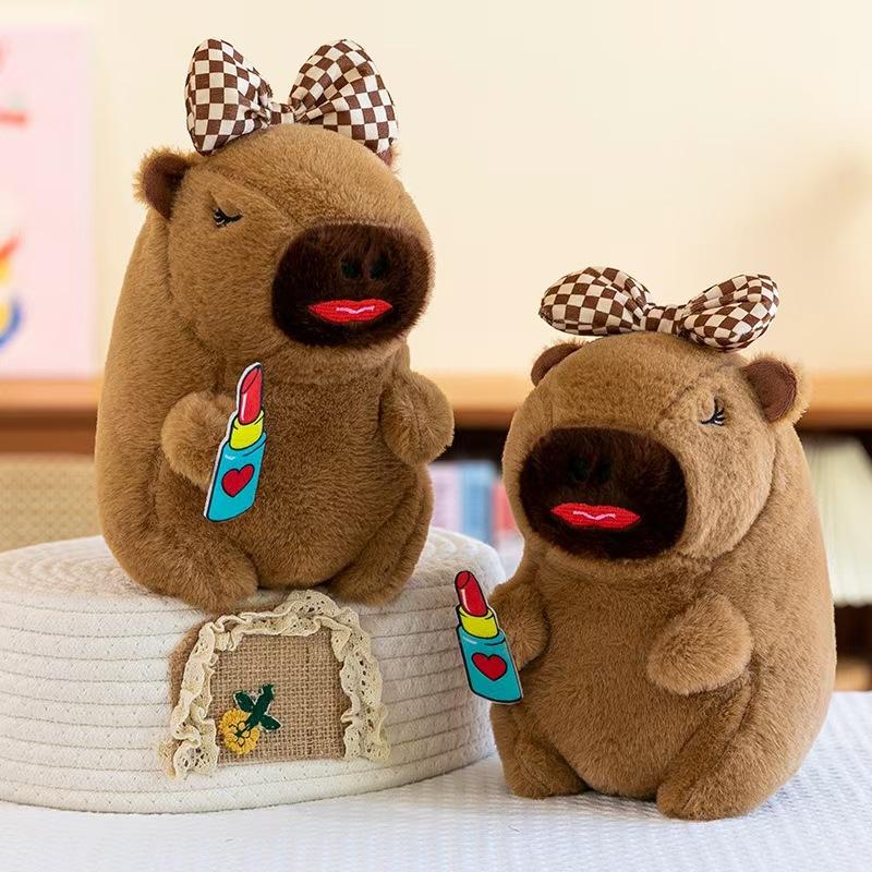 Premium Eight-inch Machine Doll Plush Toy Wedding Throwing and Pushing Event Gift Capybar Doll