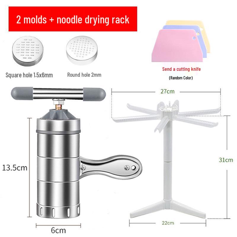 Manual Stainless Steel Noodle and Pasta Maker with Hand Crank