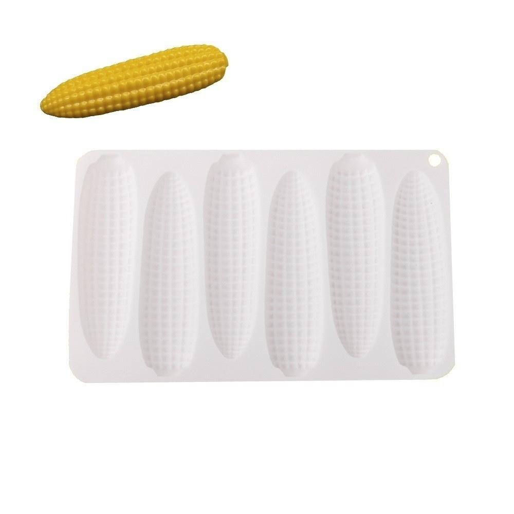 Food Grade Silicone Corn Silicone Molds 6-Cell Corn Baking Molds New Mousse Cake Mould  Home Baking