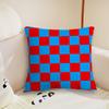Fashion CCheckerboard Plaid Cushion Cover Plush Fabric Soft Double Sided Print Sofa Cushion Cover Throw Pillow Covers
