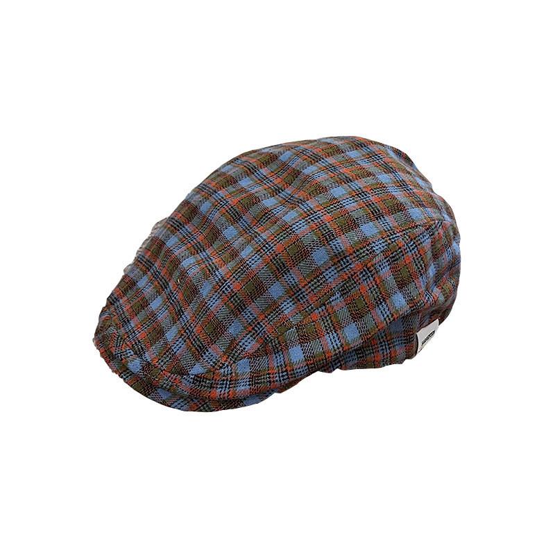Trendy Retro Grid Print Newsboy Cap Windproof Warm Features Streetwear Casual