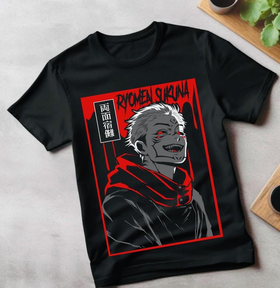 

Jujutsu Kaisen Fushiguro Toji T-shirt Anime Horror Black girls shirt gift L