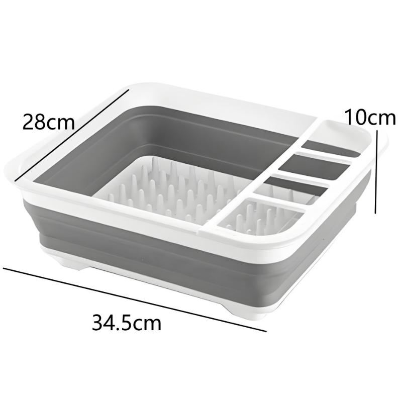 Foldable Dish Rack Space Saving Countertop Organizer Foldable Cutlery Rack Portable Kitchen Storage Drying Solution