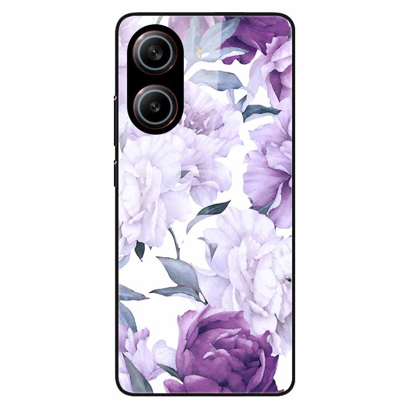 For Poco X7 Pro 5G Case Flower Hard Back Cover Tempered Glass Cases for Xiaomi Poco X 7 Pro X7Pro Hard Shells PocoX7Pro 2025 New